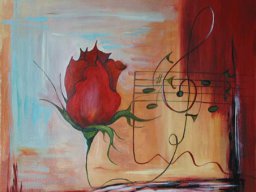 Rose mit Noten