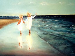 Zwei Frauen am Strand